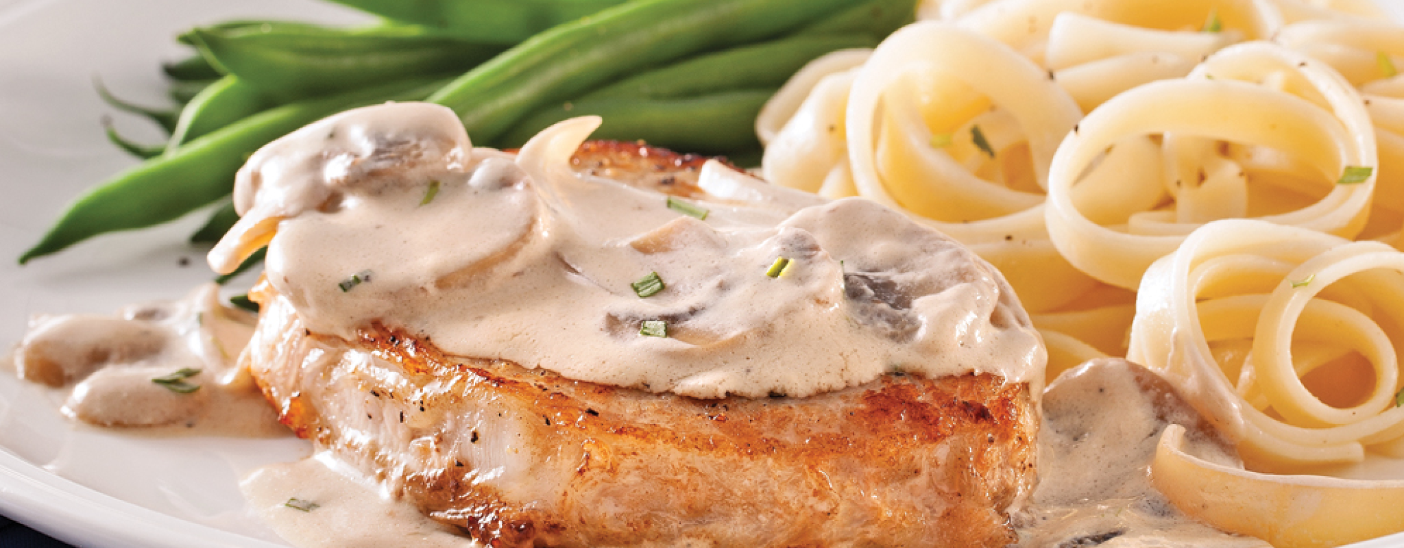 Côte de Veau à la creme de champignons sauvages