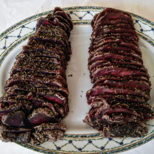 Roti de boeuf cuit en croute se sel